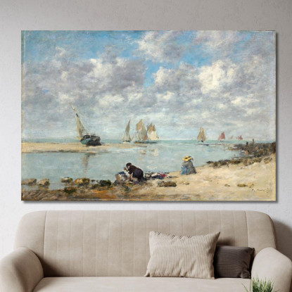 Lavandaia Vicino A Trouville Eugène Boudin ebd180 quadro stampato su tela