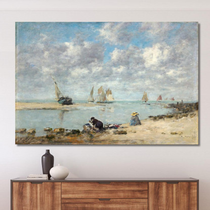 Lavandaia Vicino A Trouville Eugène Boudin ebd180 quadro stampato su tela