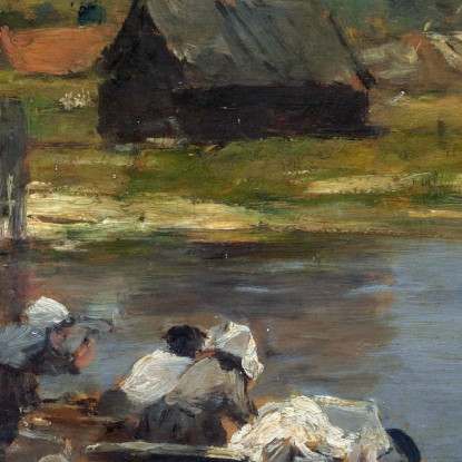 Lavandaie Al Bordo Dello Stagno Eugène Boudin ebd181 quadro stampato su tela