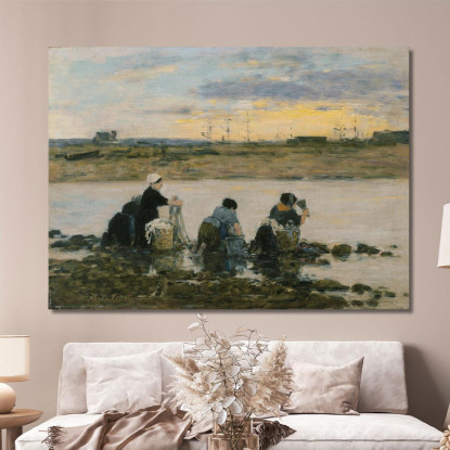 Lavandaie Presso Il Fiume Eugène Boudin ebd182 quadro stampato su tela