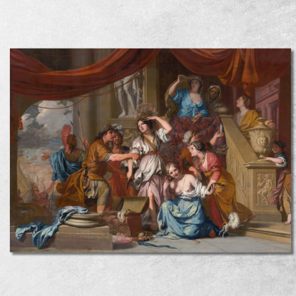 Achille Scoperto Tra Le Figlie Di Licomede Gerard de Lairesse gdl2 quadro stampato su tela