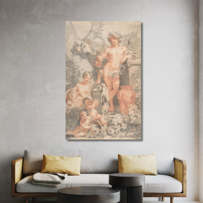Scena Arcadica Con Bacco Gerard de Lairesse gdl6 quadro stampato su tela