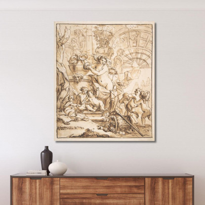 Scena Baccanale Con Ninfe E Putti Gerard de Lairesse gdl7 quadro stampato su tela