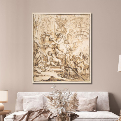 Scena Baccanale Con Ninfe E Putti Gerard de Lairesse gdl7 quadro stampato su tela