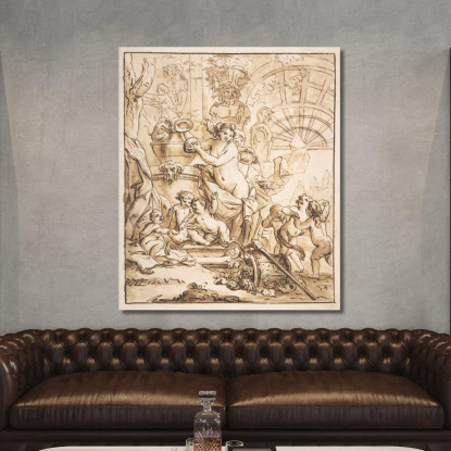 Scena Baccanale Con Ninfe E Putti Gerard de Lairesse gdl7 quadro stampato su tela