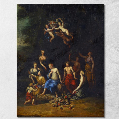 Bacco E Pomona Gerard de Lairesse gdl9 quadro stampato su tela