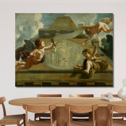 Sant'Antonio L'Eremita: Rappresentazione Allegorica Della Cura Dei Lebbrosi E Degli Innocenti Gerard de Lairesse gdl13 quadro s