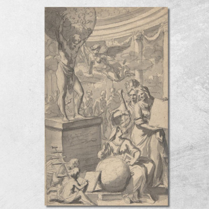 Progetto Per Un Frontespizio Di Una Pagina Del Titolo Gerard de Lairesse gdl15 quadro stampato su tela