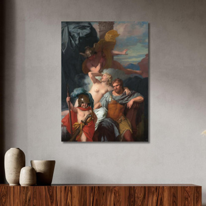 Mercurio Ordina A Calipso Di Liberare Ulisse Gerard de Lairesse gdl20 quadro stampato su tela
