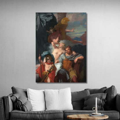 Mercurio Ordina A Calipso Di Liberare Ulisse Gerard de Lairesse gdl20 quadro stampato su tela