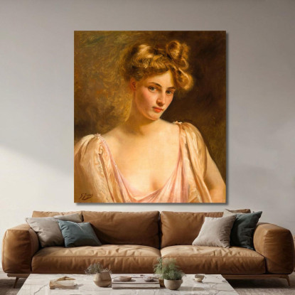 Una Bellezza Bionda Gustave Jean Jacquet gjj1 quadro stampato su tela
