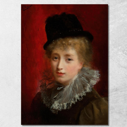 Una Bellezza Alla Moda Gustave Jean Jacquet gjj2 quadro stampato su tela