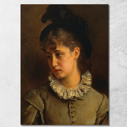 Una Bellezza Solenne Gustave Jean Jacquet gjj6 quadro stampato su tela