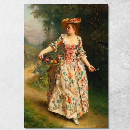 Una Passeggiata Nel Parco Gustave Jean Jacquet gjj7 quadro stampato su tela