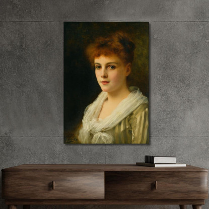 Una Bellezza Dai Capelli Ramati Gustave Jean Jacquet gjj8 quadro stampato su tela