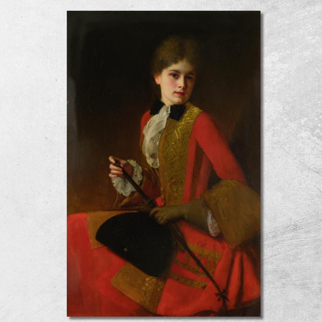 Ragazza In Abito Da Equitazione Gustave Jean Jacquet gjj11 quadro stampato su tela