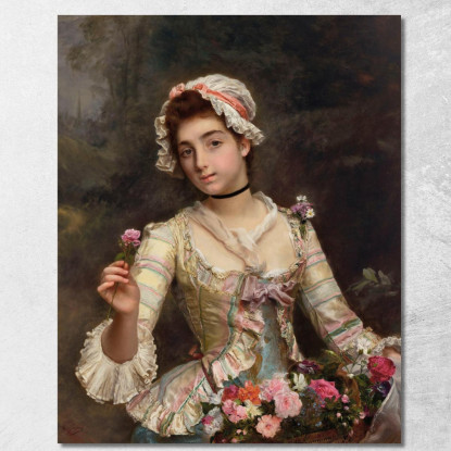 La Fioraia Gustave Jean Jacquet gjj13 quadro stampato su tela