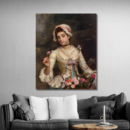 La Fioraia Gustave Jean Jacquet gjj13 quadro stampato su tela