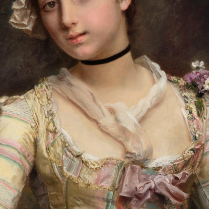 La Fioraia Gustave Jean Jacquet gjj13 quadro stampato su tela