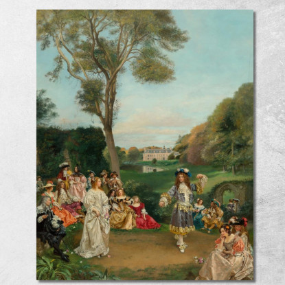 La Danza Al Castello Di Kerduel Conte Di Champagny Gustave Jean Jacquet gjj14 quadro stampato su tela