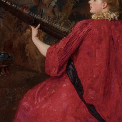 La Musicista Gustave Jean Jacquet gjj16 quadro stampato su tela