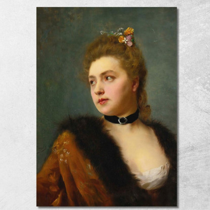 Parigina Gustave Jean Jacquet gjj17 quadro stampato su tela