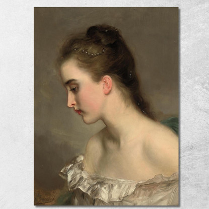 La Debuttante Gustave Jean Jacquet gjj22 quadro stampato su tela