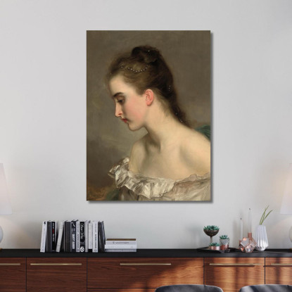 La Debuttante Gustave Jean Jacquet gjj22 quadro stampato su tela