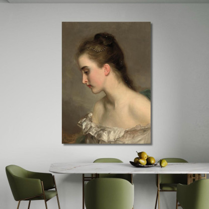 La Debuttante Gustave Jean Jacquet gjj22 quadro stampato su tela