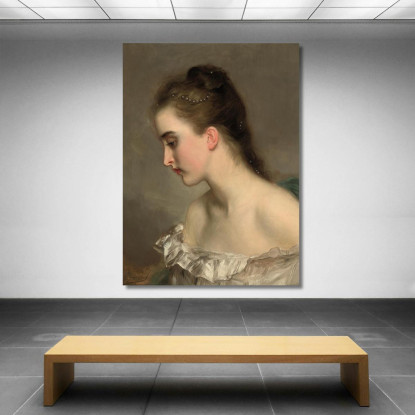 La Debuttante Gustave Jean Jacquet gjj22 quadro stampato su tela