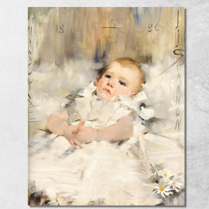 Bambina In Abito Con Volant James Jebusa Shannon jjs2 quadro stampato su tela