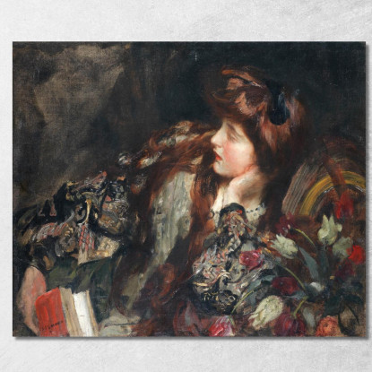 Contemplazione James Jebusa Shannon jjs3 quadro stampato su tela