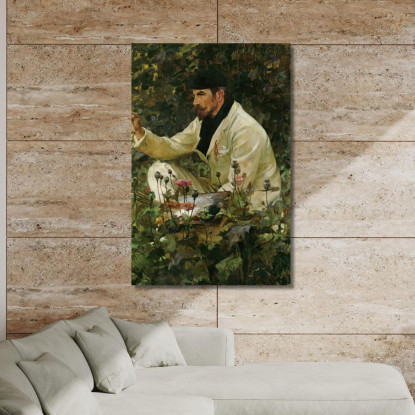 George Hitchcock Che Lavora Nel Suo Giardino A Egmond James Jebusa Shannon jjs7 quadro stampato su tela