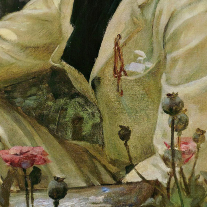 George Hitchcock Che Lavora Nel Suo Giardino A Egmond James Jebusa Shannon jjs7 quadro stampato su tela