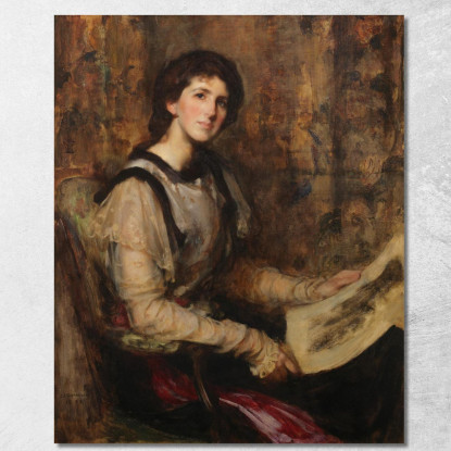 Ritratto Di Mrs. Senior (Nata Hammersley) James Jebusa Shannon jjs28 quadro stampato su tela