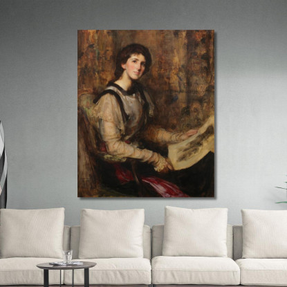 Ritratto Di Mrs. Senior (Nata Hammersley) James Jebusa Shannon jjs28 quadro stampato su tela