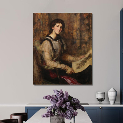 Ritratto Di Mrs. Senior (Nata Hammersley) James Jebusa Shannon jjs28 quadro stampato su tela