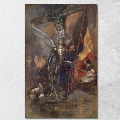 San Michele Del Belgio James Jebusa Shannon jjs34 quadro stampato su tela