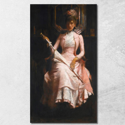 L'Abito Di Seta Rosa James Jebusa Shannon jjs45 quadro stampato su tela
