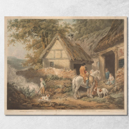 Un Ragazzo Impiegato A Bruciare Erbacce James Ward jwr2 quadro stampato su tela