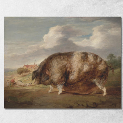 Gloucestershire Old Spot James Ward jwr17 quadro stampato su tela