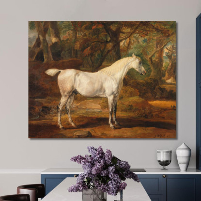 Stallone Arabo Grigio Di Proprietà Di Sir Watkin Williams-Wynn James Ward jwr18 quadro stampato su tela