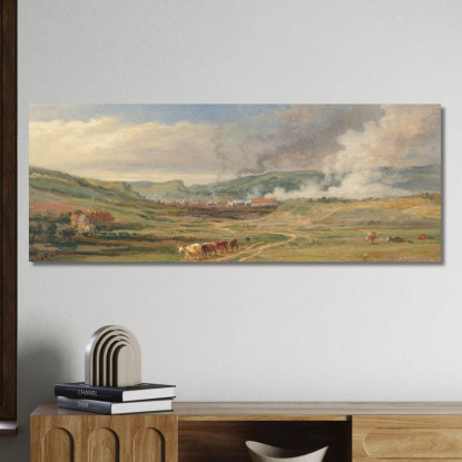 Paesaggio Vicino A Swansea Galles Del Sud James Ward jwr22 quadro stampato su tela