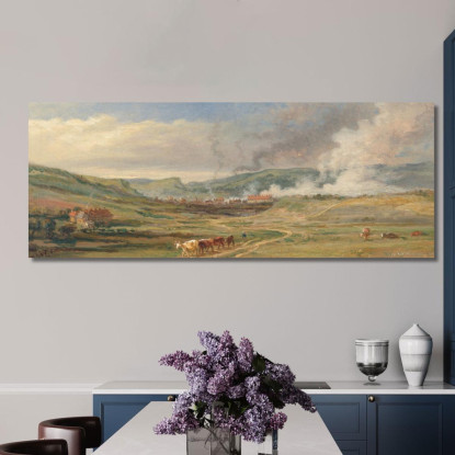 Paesaggio Vicino A Swansea Galles Del Sud James Ward jwr22 quadro stampato su tela