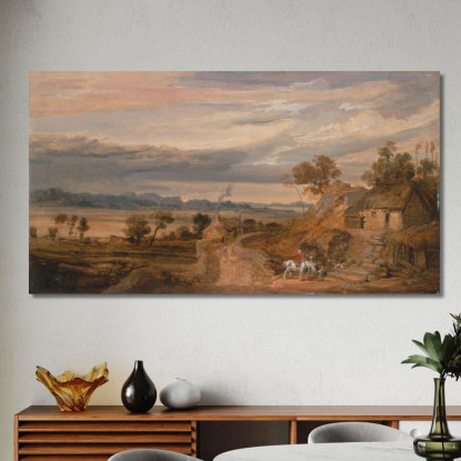 Paesaggio Con Cottage James Ward jwr24 quadro stampato su tela