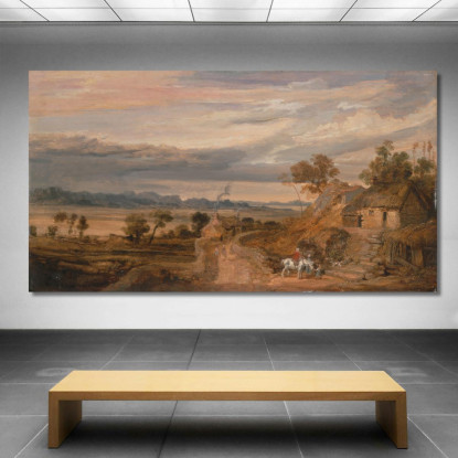 Paesaggio Con Cottage James Ward jwr24 quadro stampato su tela