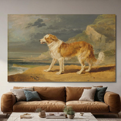 Collie A Pelo Ruvido James Ward jwr31 quadro stampato su tela