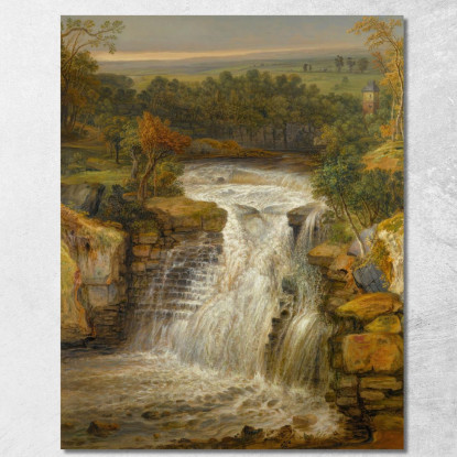 Le Cascate Del Clyde Dopo Un'Inondazione James Ward jwr39 quadro stampato su tela