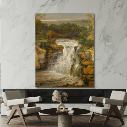 Le Cascate Del Clyde Dopo Un'Inondazione James Ward jwr39 quadro stampato su tela
