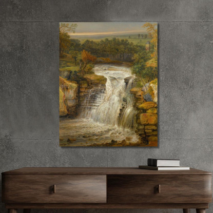 Le Cascate Del Clyde Dopo Un'Inondazione James Ward jwr39 quadro stampato su tela